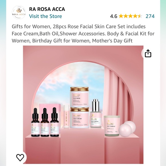 Ra Rosa Acca Skin Care Set- Pink Rose NWT - Picture 6 of 9